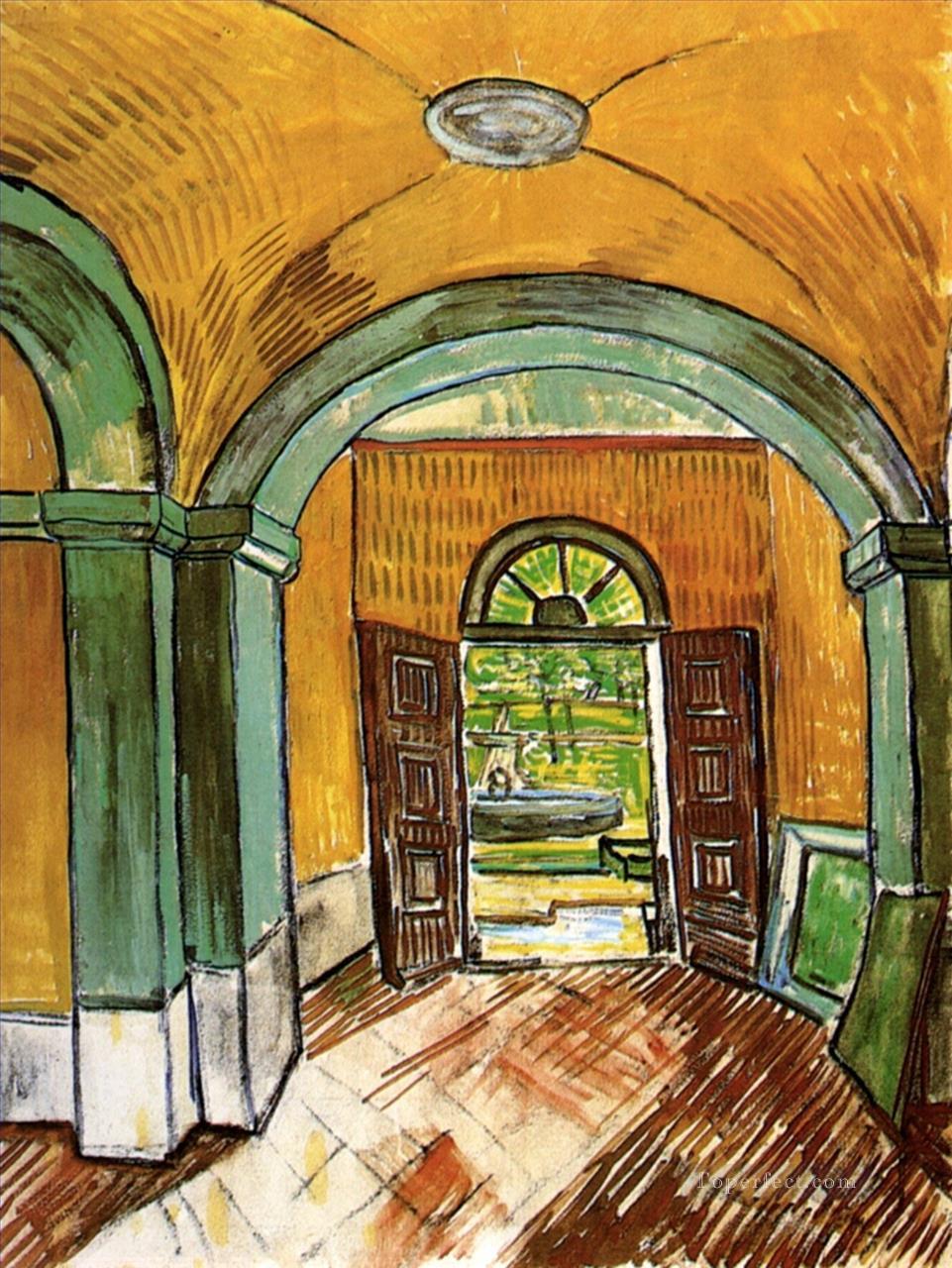 The Entrance Hall of Saint Paul Hospital Vincent van Gogh Oil Paintings
